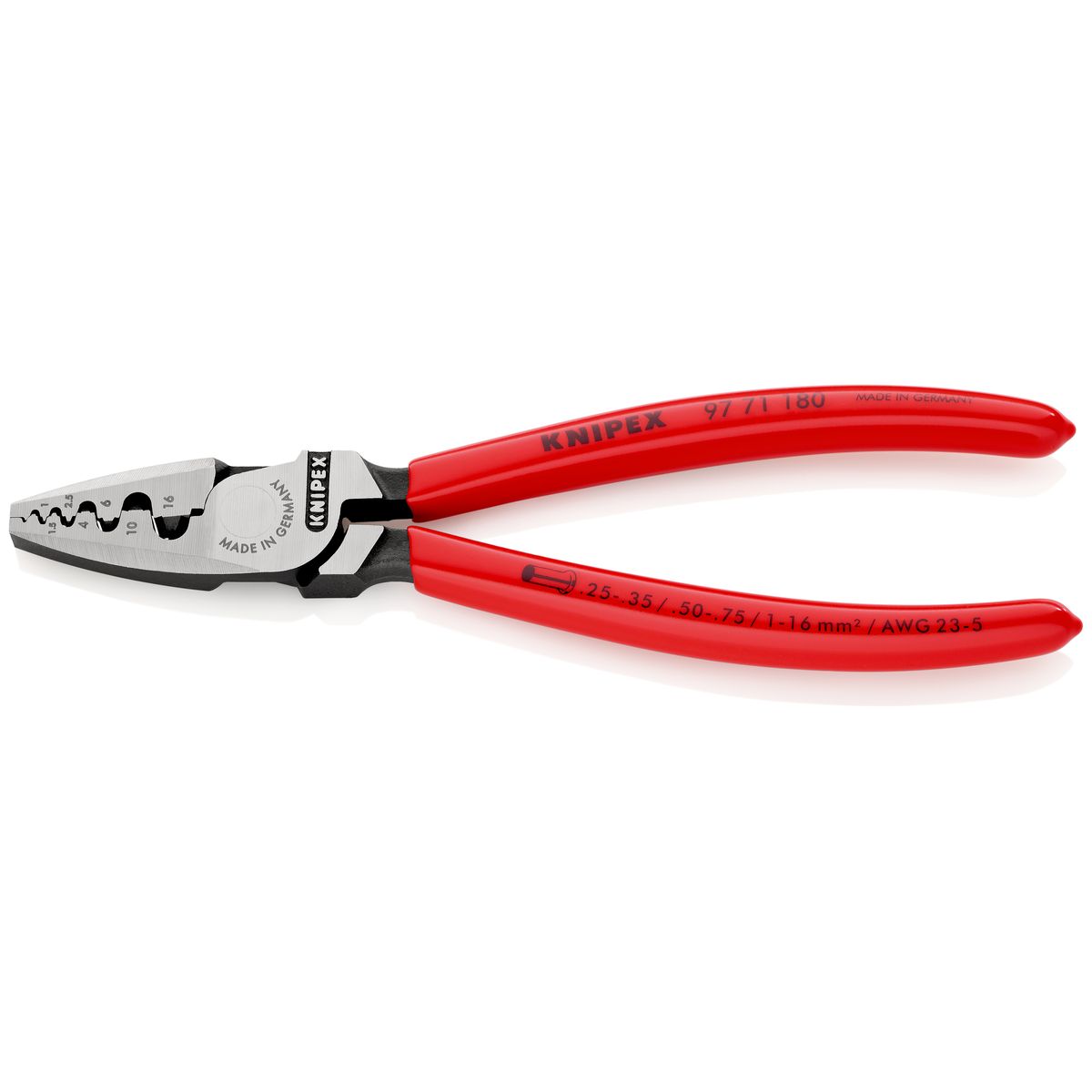 CRIMPING PLIERS F. CABLE LINKS 9771180 Knipex