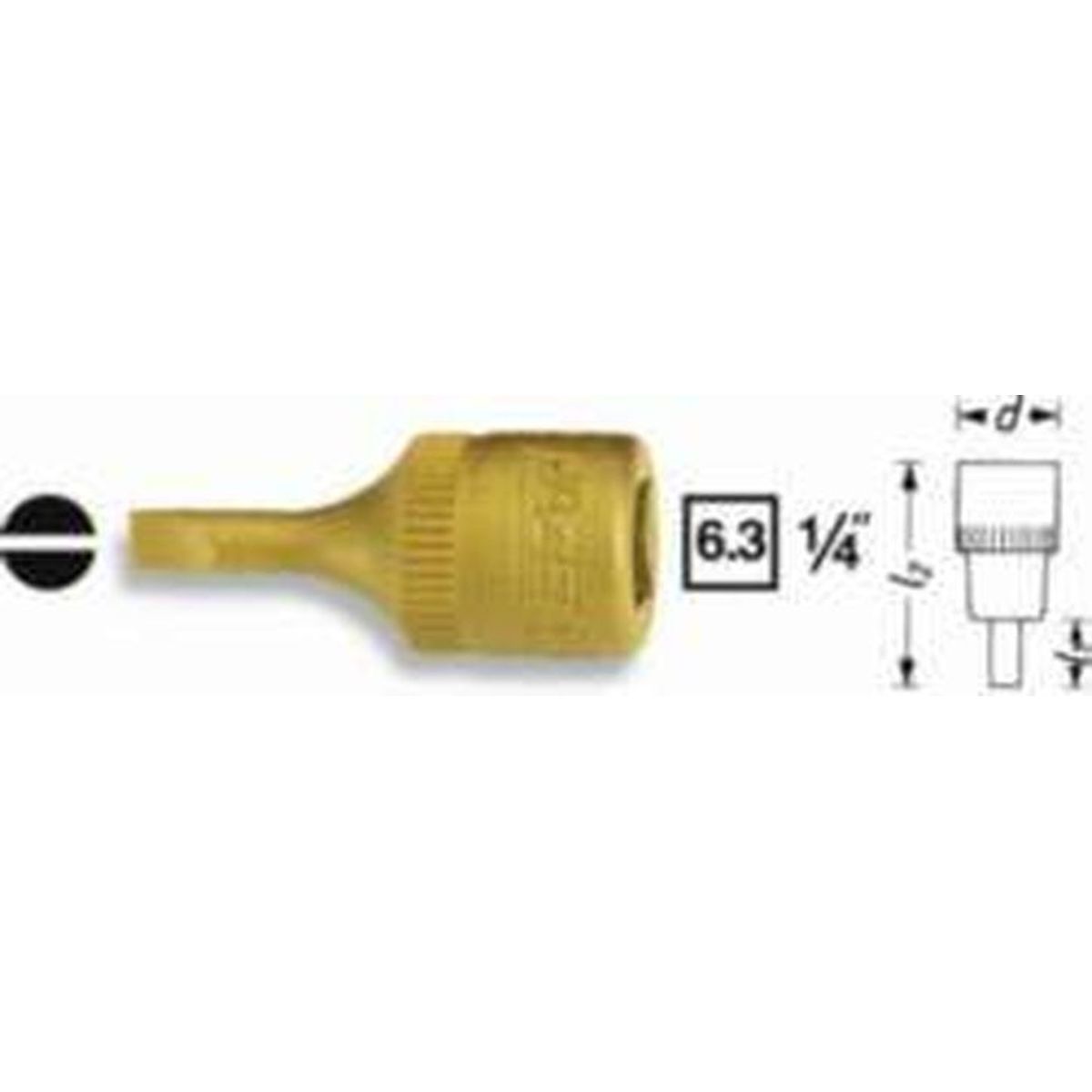 Screwdriver Socket No.8503-0.6x3.5 Hazet®