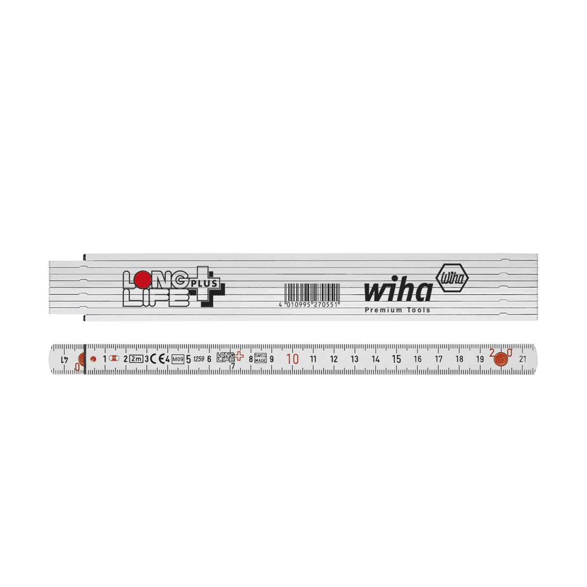 Longlife Plus folding metre rule, 2 m, m WIHA