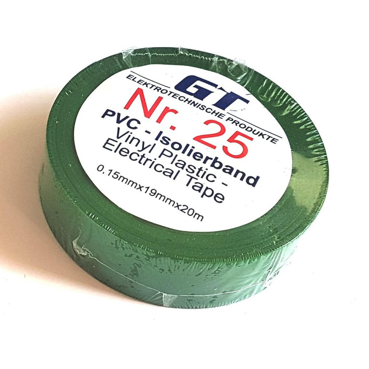 Isolierband PVC grün 19mm x 20m   