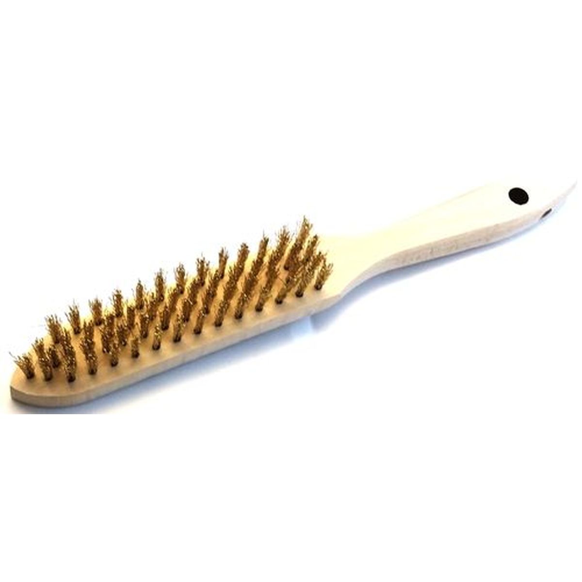 Hand Brushes 4 Rows Brass Wire Crimped LESSMANN