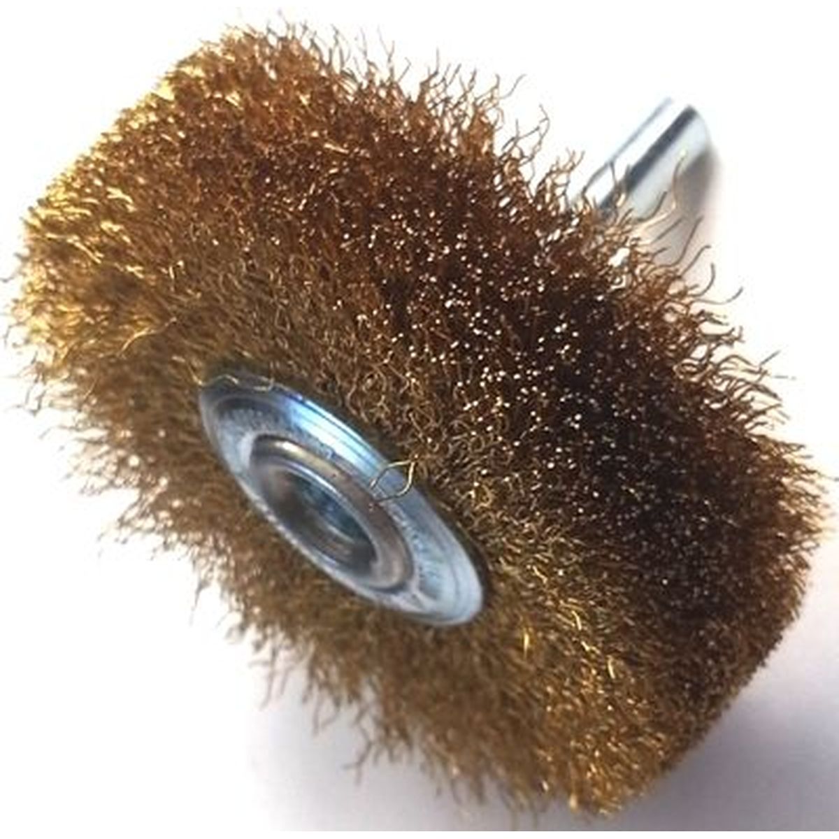 Achsstiftbürste Ø50x14mm Messing  Draht 0,2mm Lessmann®