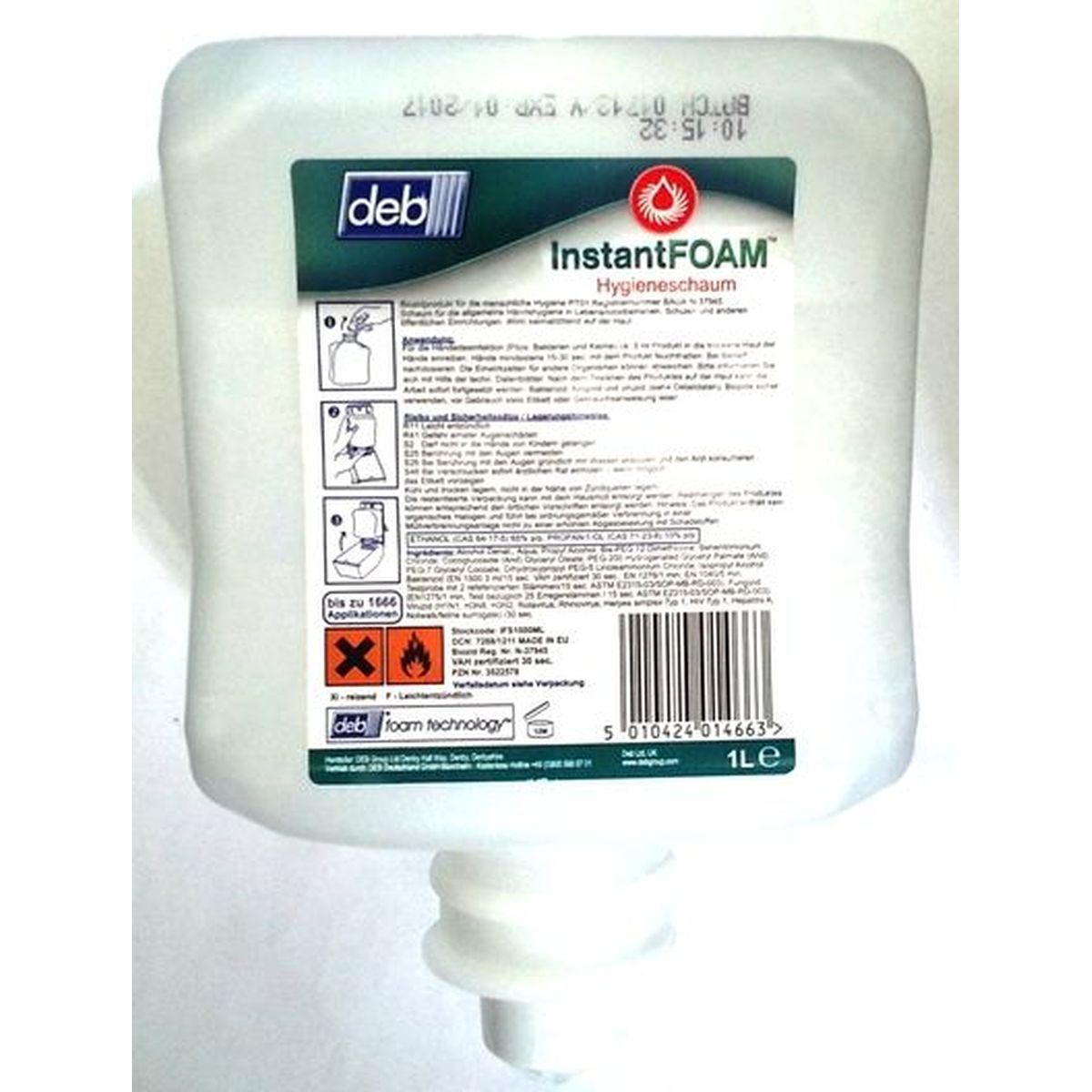 Handdesinfektion InstantFOAM®  Deb® Hygieneschaum 1000ml