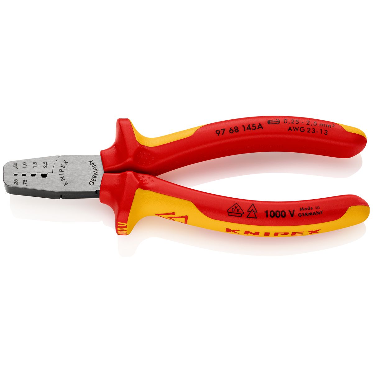 CRIMPING PLIERS F. CABLE LINKS 9768145A Knipex