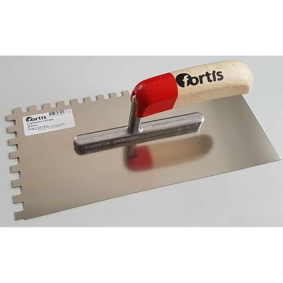 Glättekelle rostfrei  280x130mm Zahn 8x8 FORTIS
