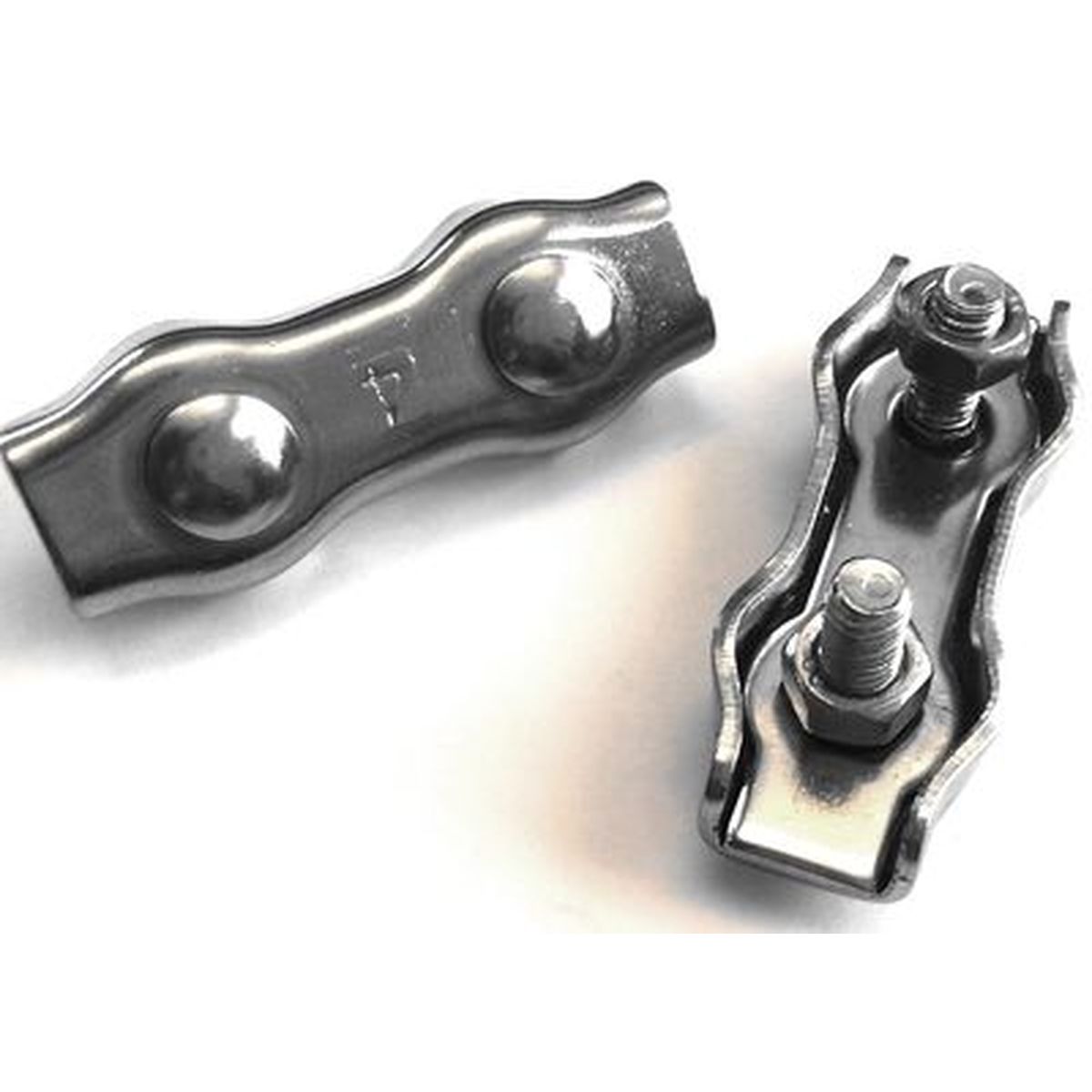Edelstahl Seilklemme flach  Ø3mm Duplex  