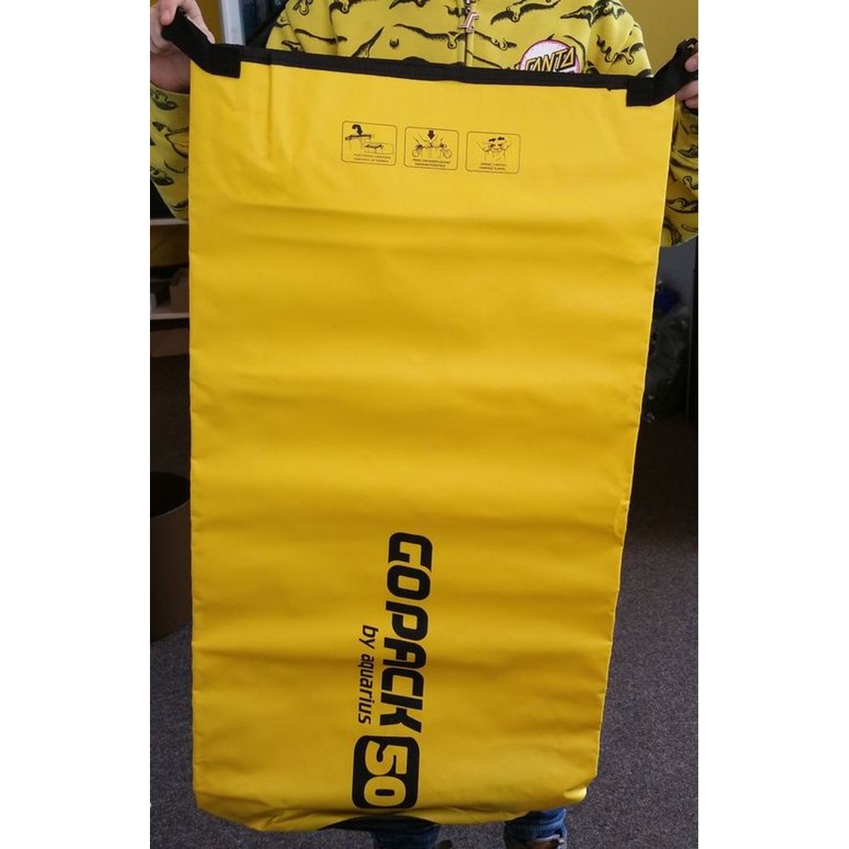 Packsack/Seesack wasserdicht gelb 50l  Kunststoff