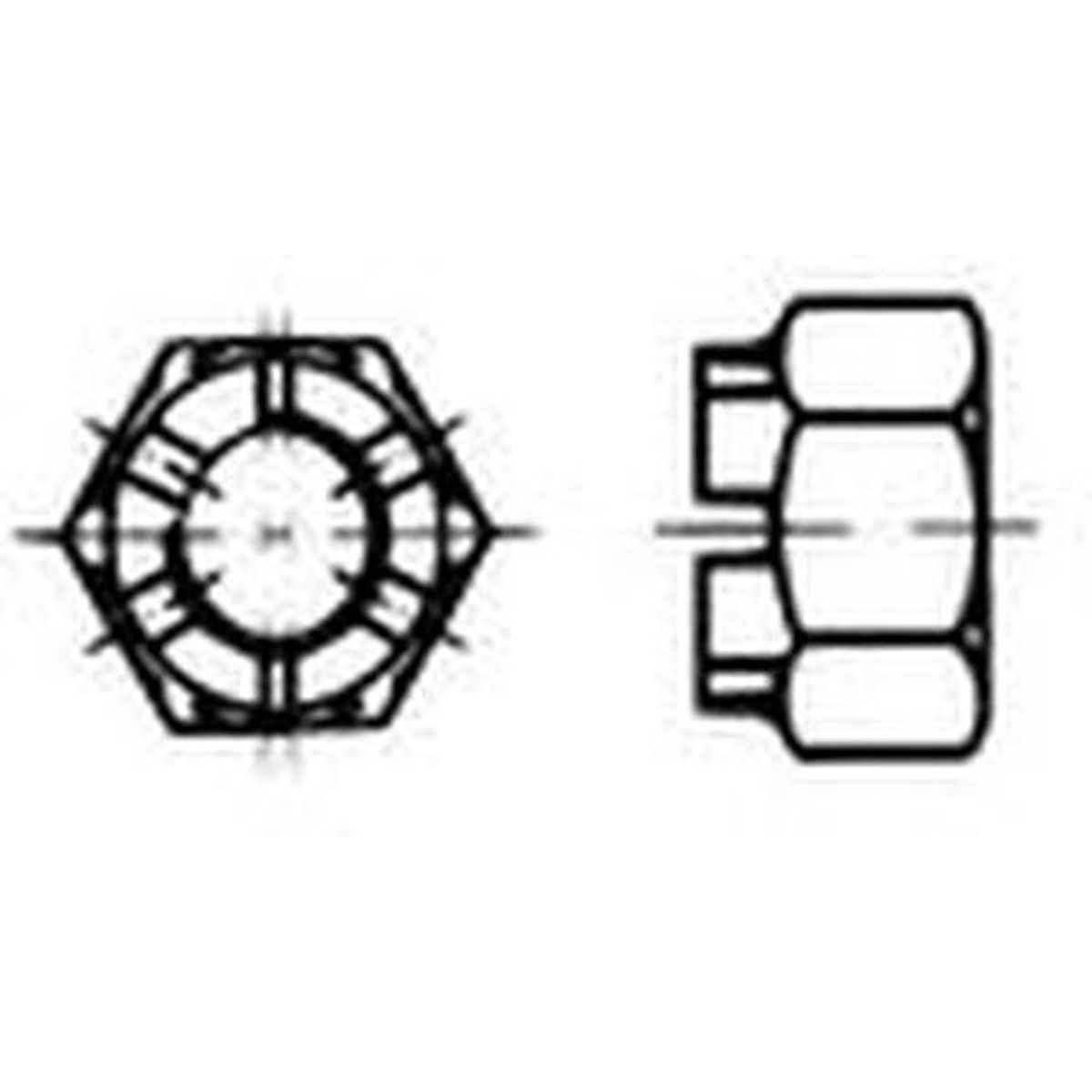 Kronenmutter DIN935 / ähnl. ISO7035 A2 M6 