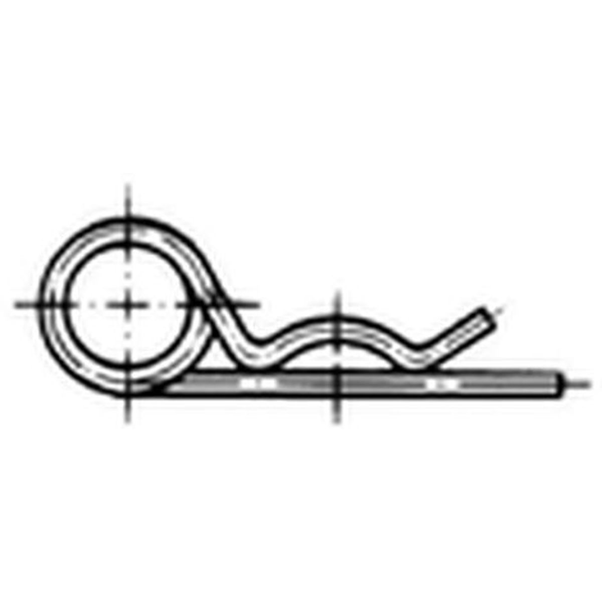 Federstecker DIN11024 A4 Ø2,5mm (2,25mm Drahtstärke) 