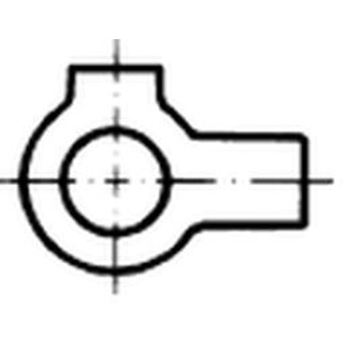 Scheibe m. 2 Lappen DIN463 Fe Ø5,3mm  