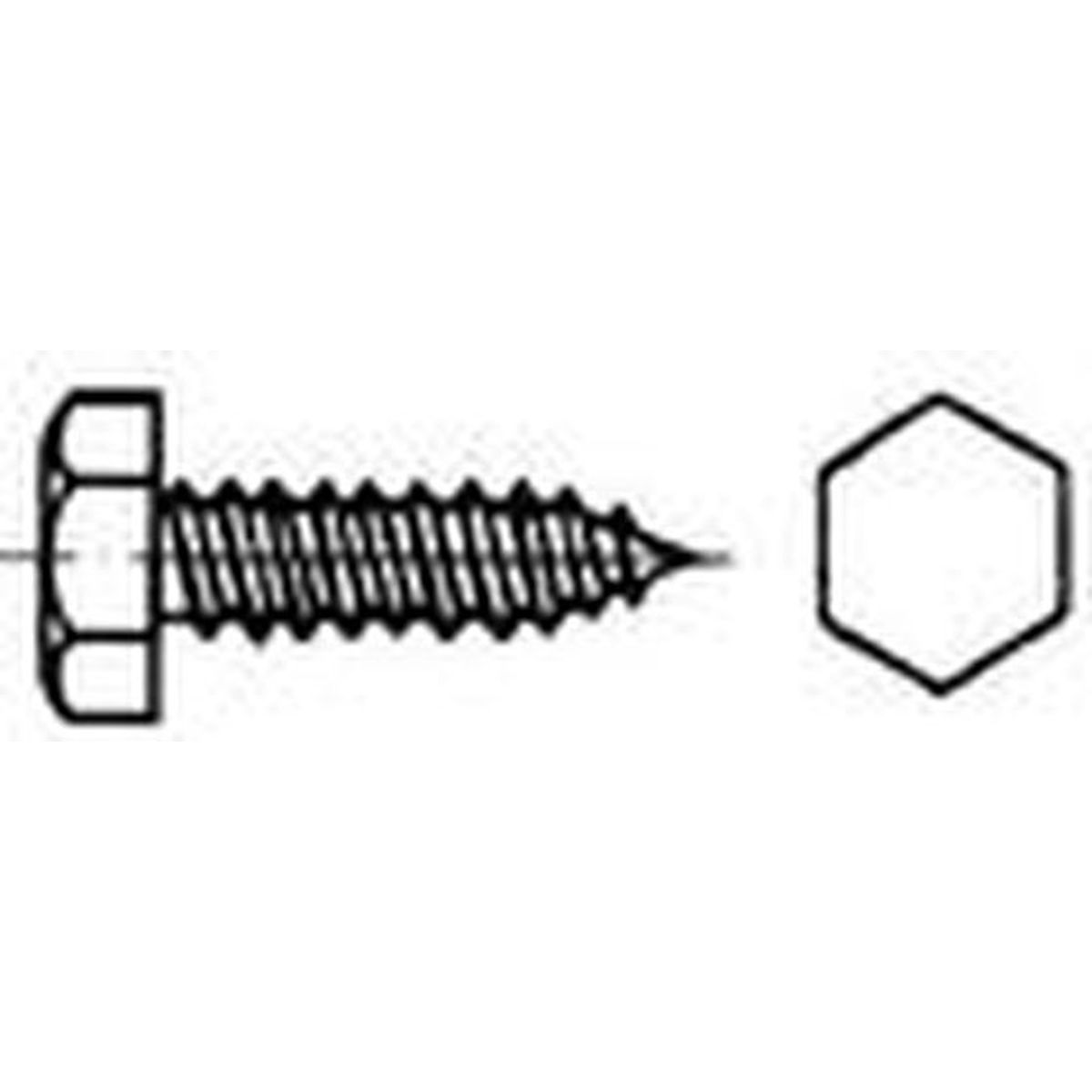 Blechschraube DIN7976 Zn 3,9x25 