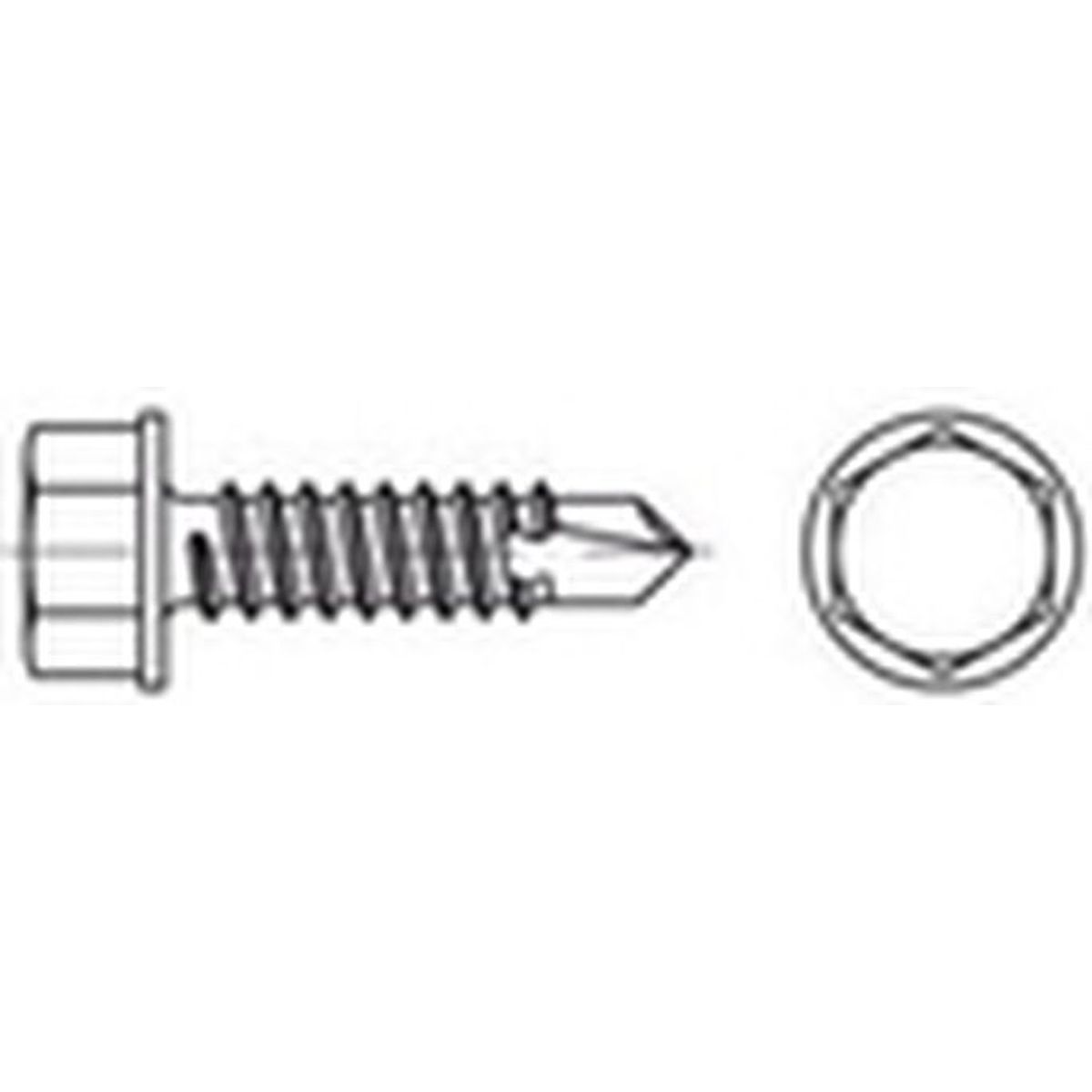 Bohrschraube DIN7504 Zn K 6,3x45 