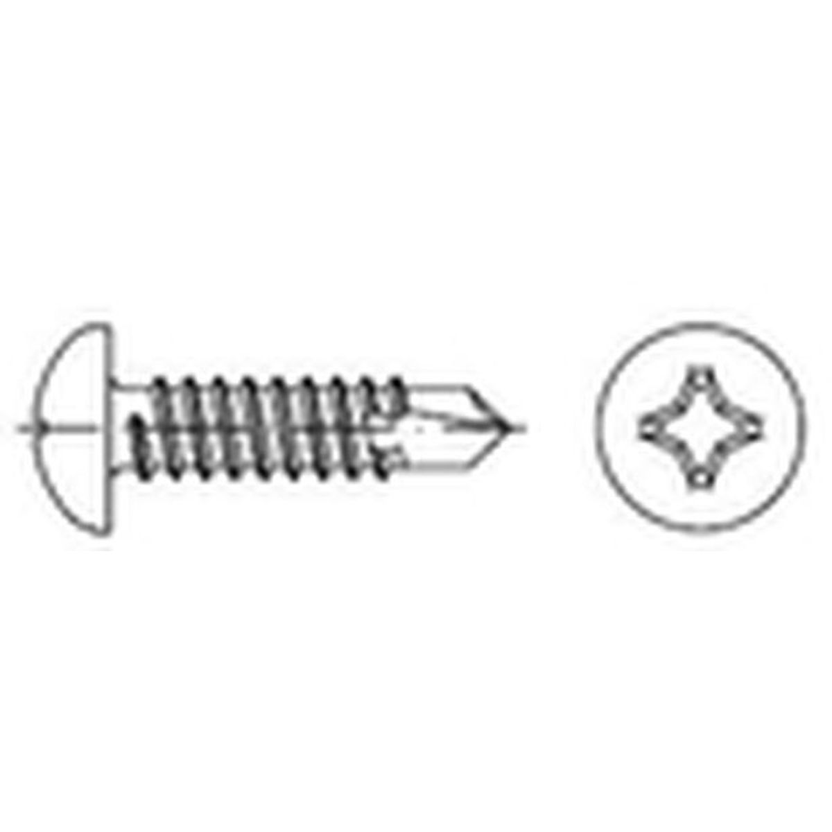 Bohrschraube DIN7504 Zn N 2,9x16 