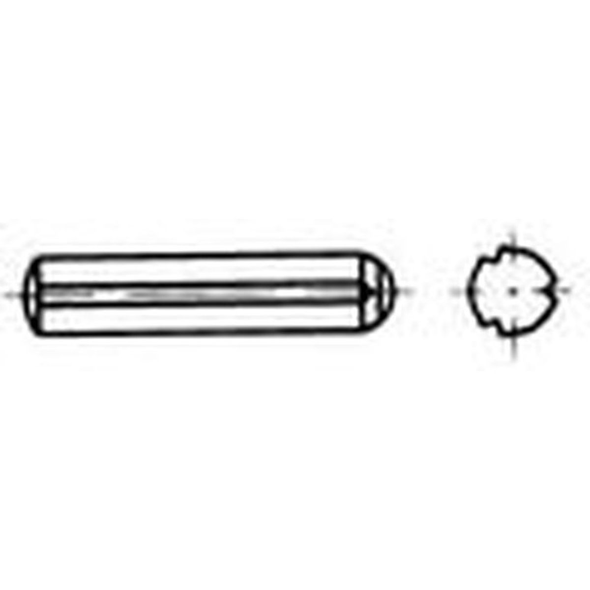 Zylinderkerbstift DIN1473 / ähnl. ISO8740 Fe Ø2x30 