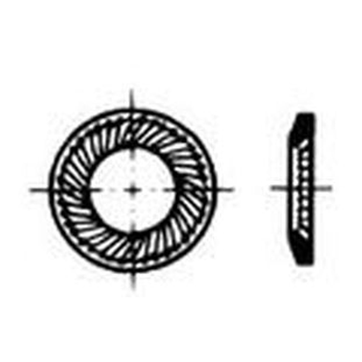 Sperrzahnscheibe ART88120 Fe Ø3mm  
