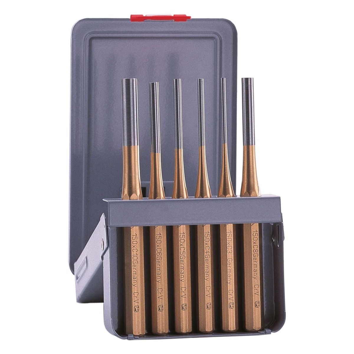 Parallel Pin Punch Set in metal box Rennsteig