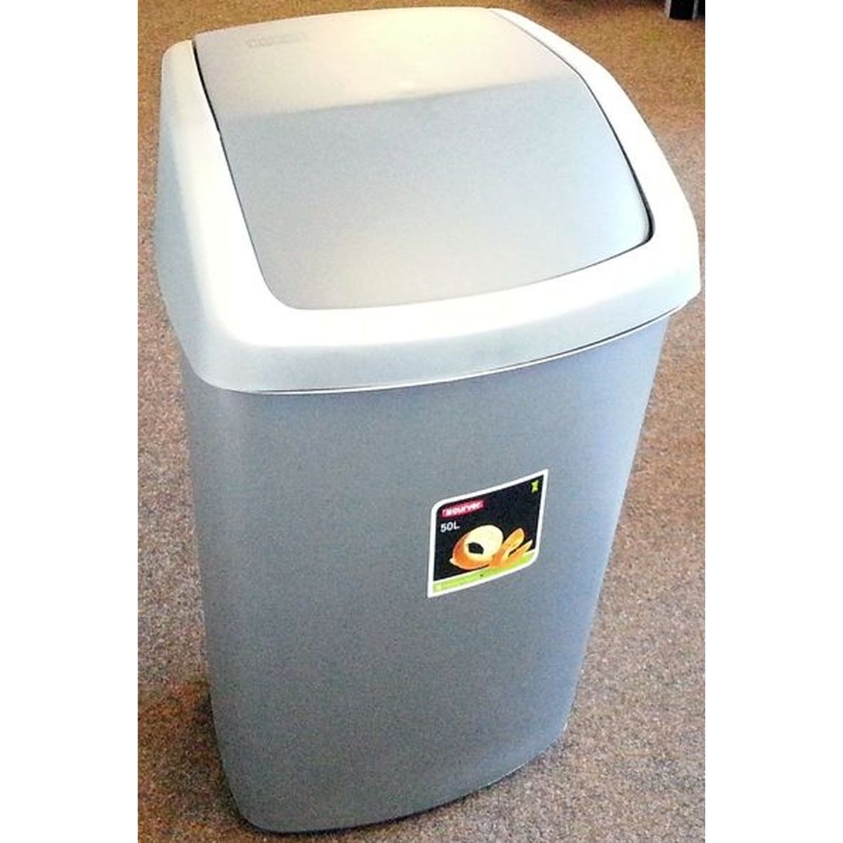 Schwingdeckelmülleimer 50l   