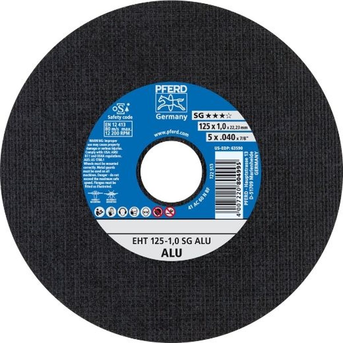 Pferd Trennscheibe Alu Ø125x1mm  EHT125-1.0A60N