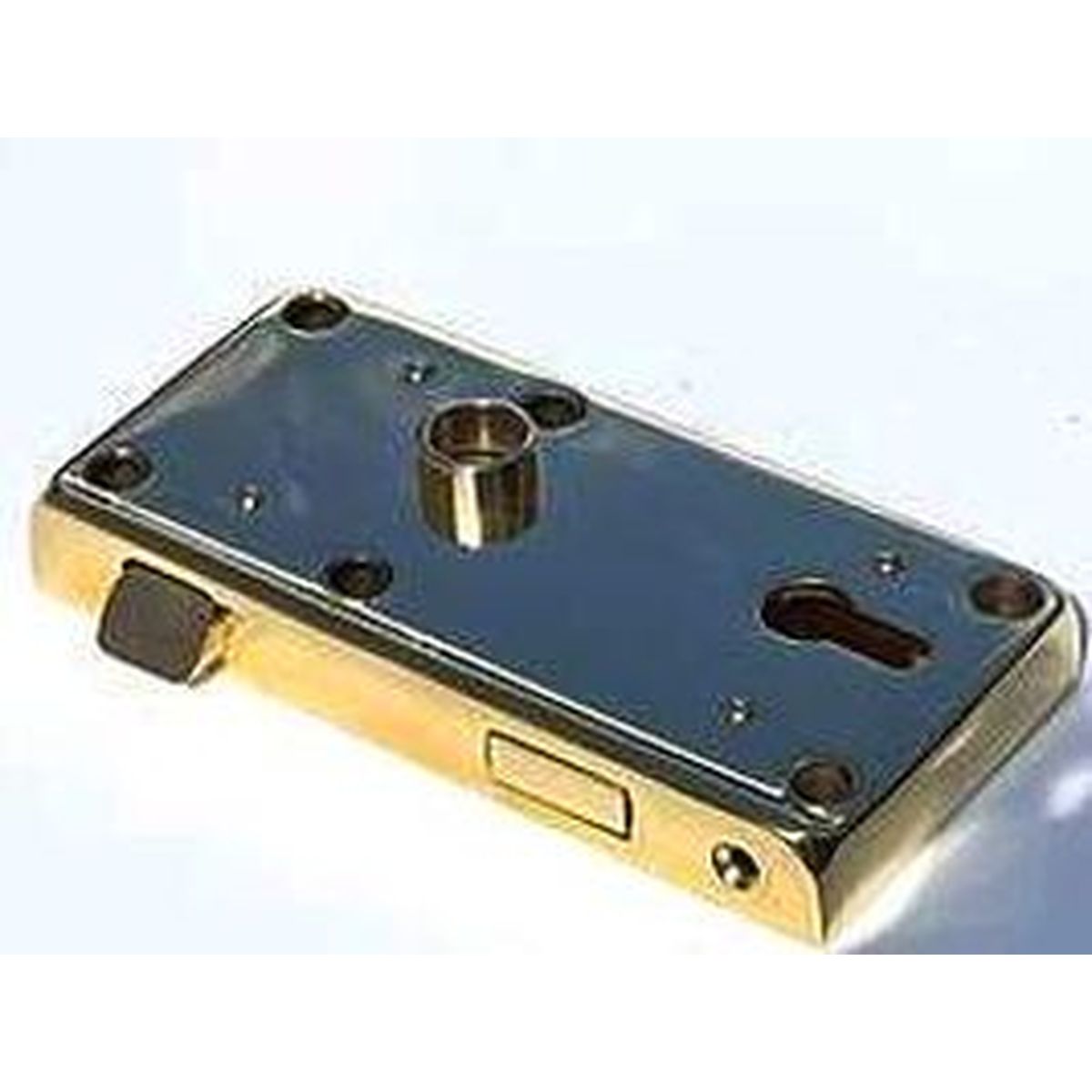 Brass Rim PC lock DIN 81311 C, Le/Out 55/9/75 mm, solid latch profile cylinder