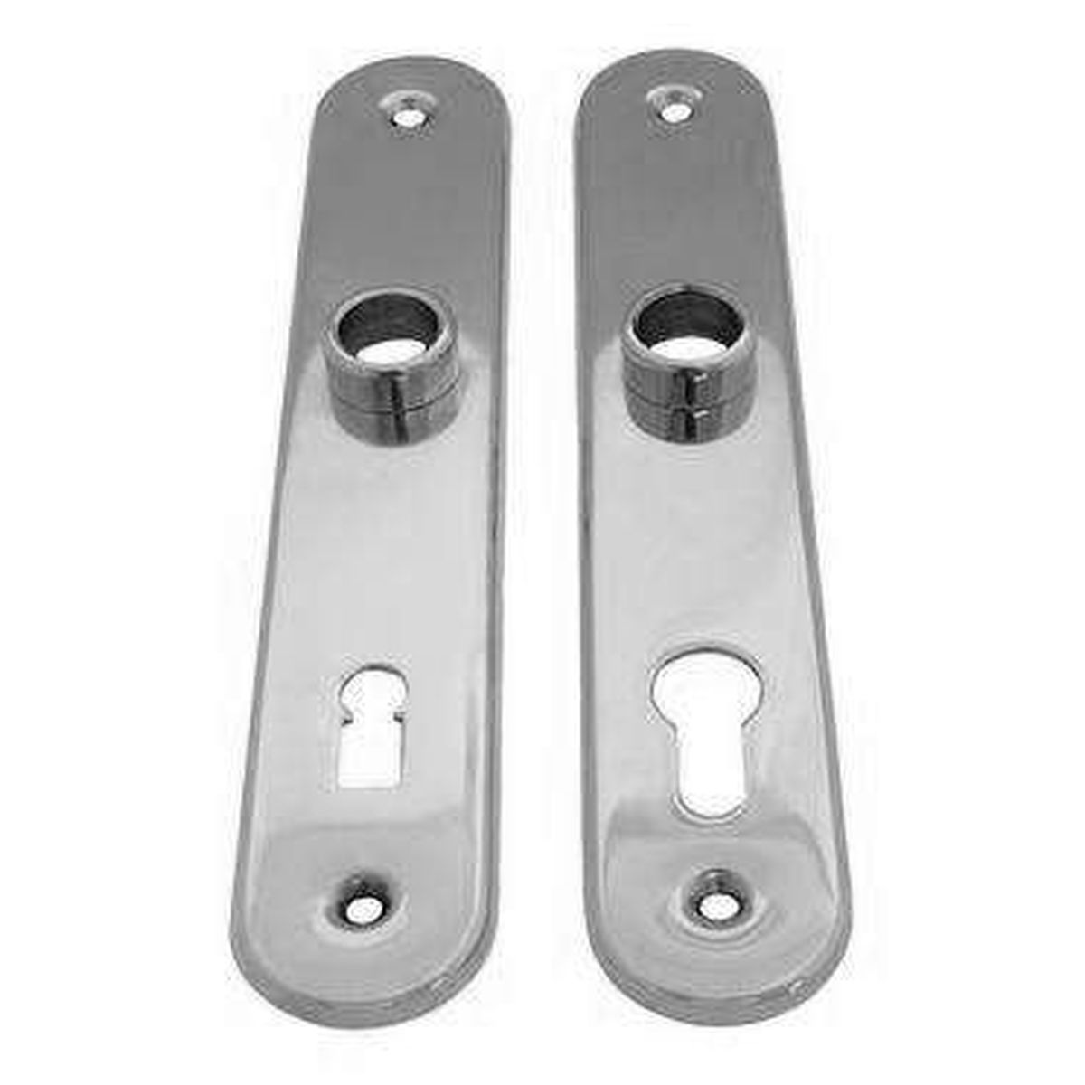 Brass chromed Escutcheon with keyhole 230 mm  