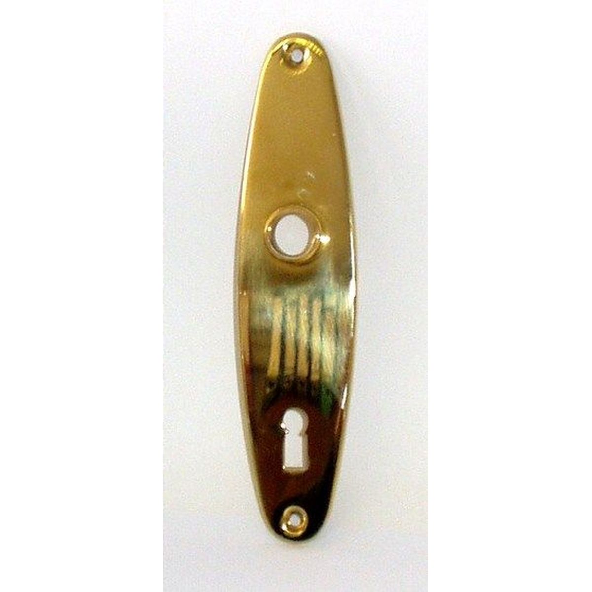 Brass Escutcheon plate single oval, 205 mm tumbler hole
