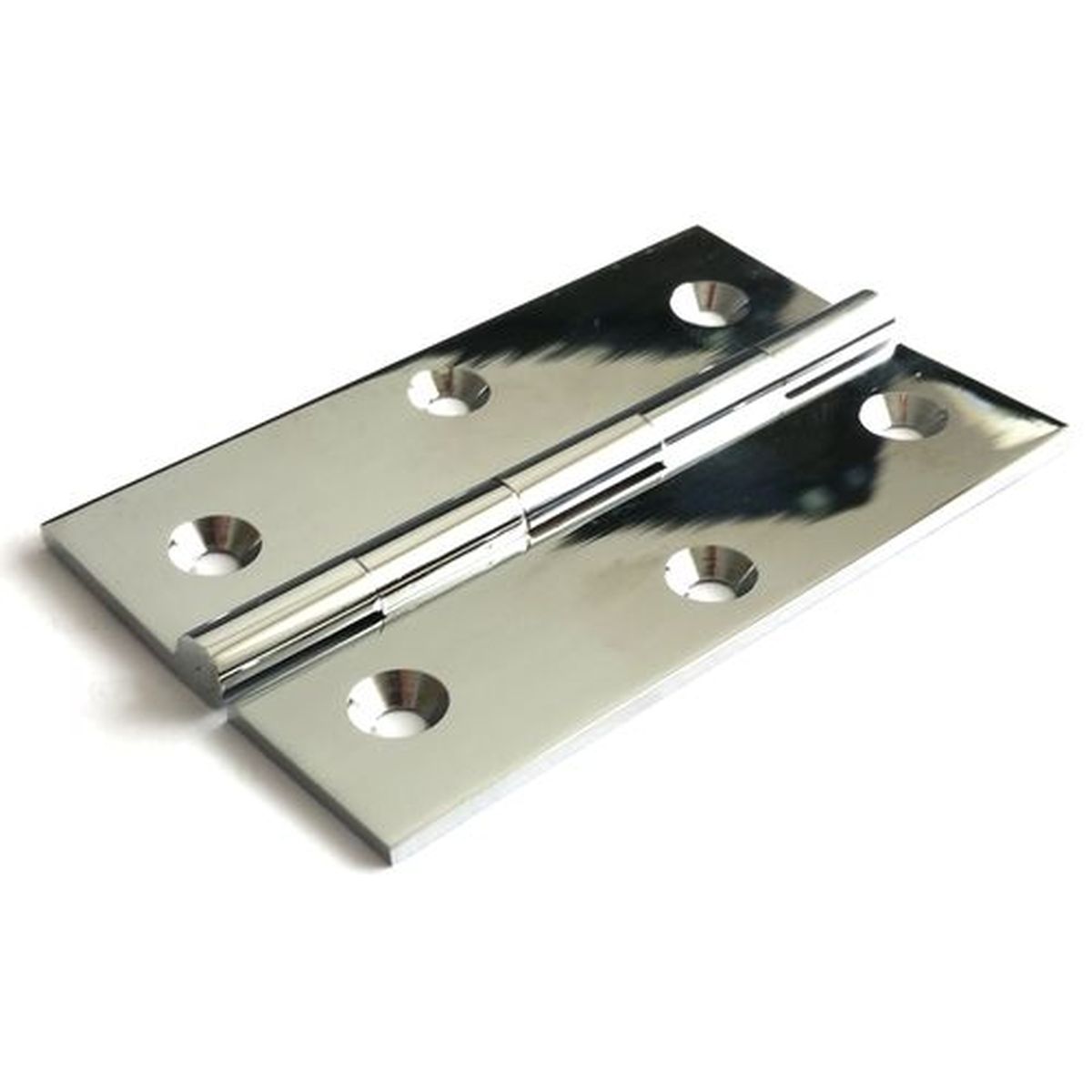 Brass chromed hinge 80x50x2,5mm massive