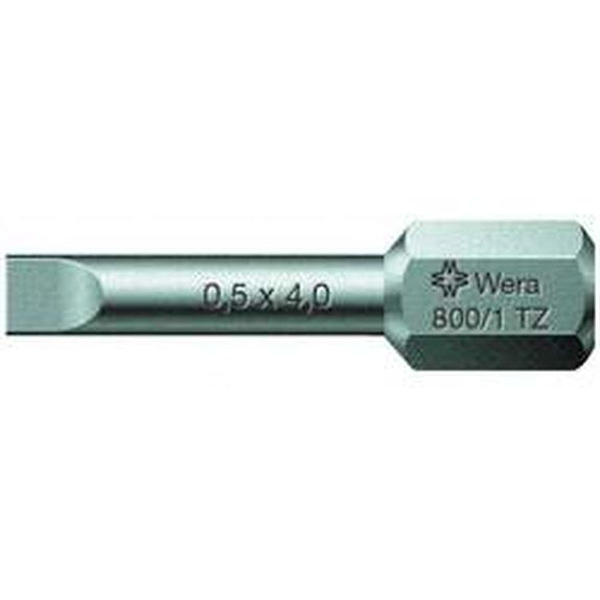 WERA Slotted Bits, Torsion zone 800/1 TZ 0,8 x 5,5 x 25 mm