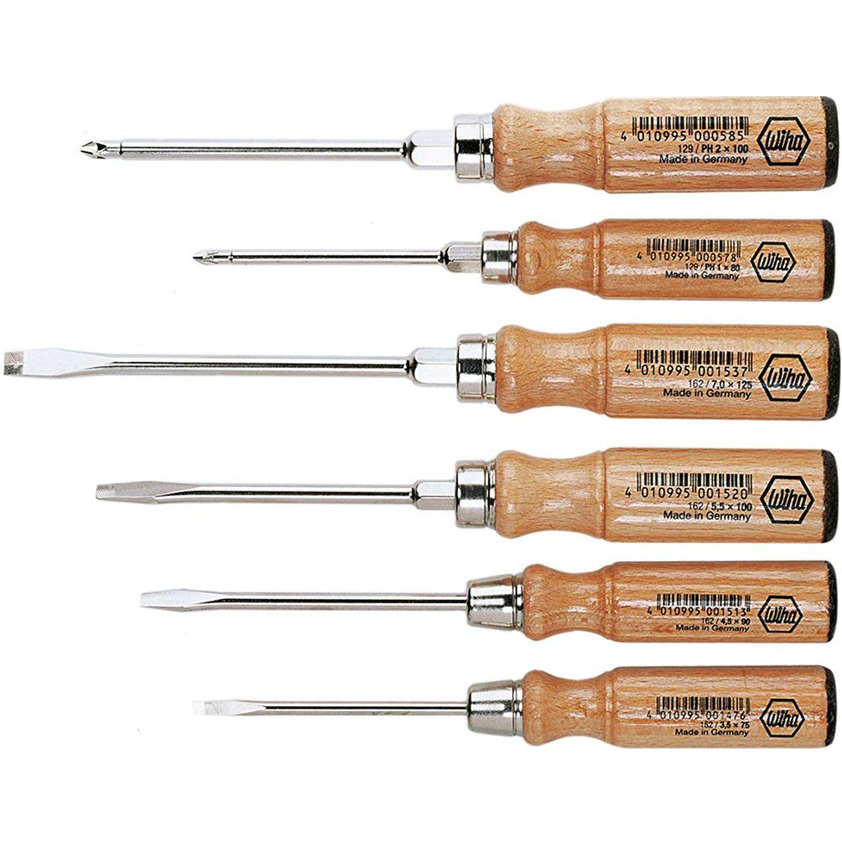 Wooden slotted/ Phillips screwdriver set WIHA