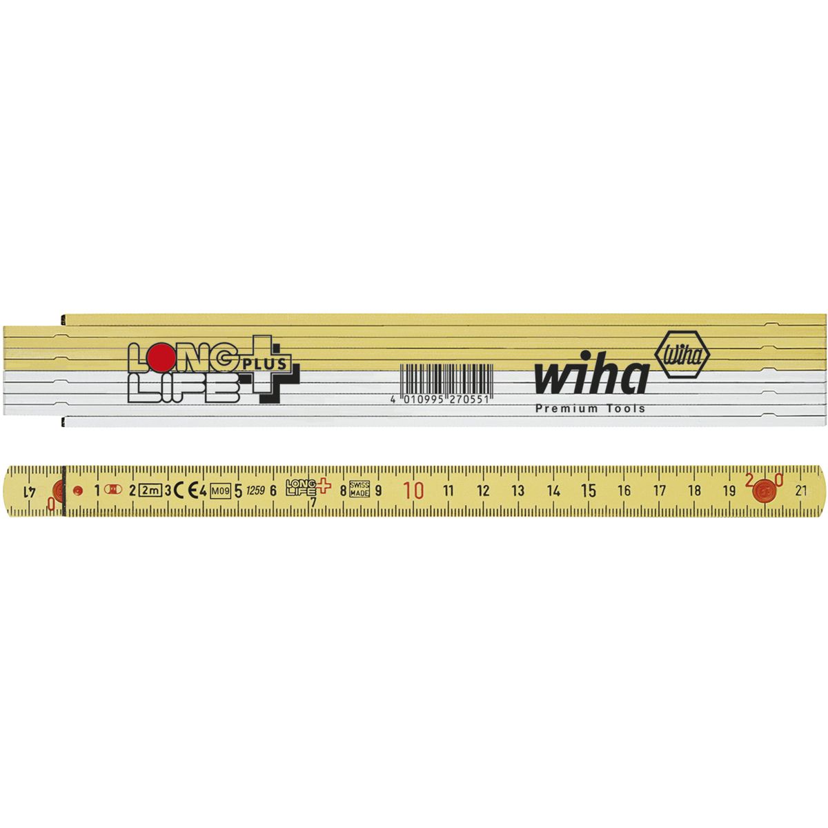 Longlife Plus folding metre rule, 2 m, m WIHA