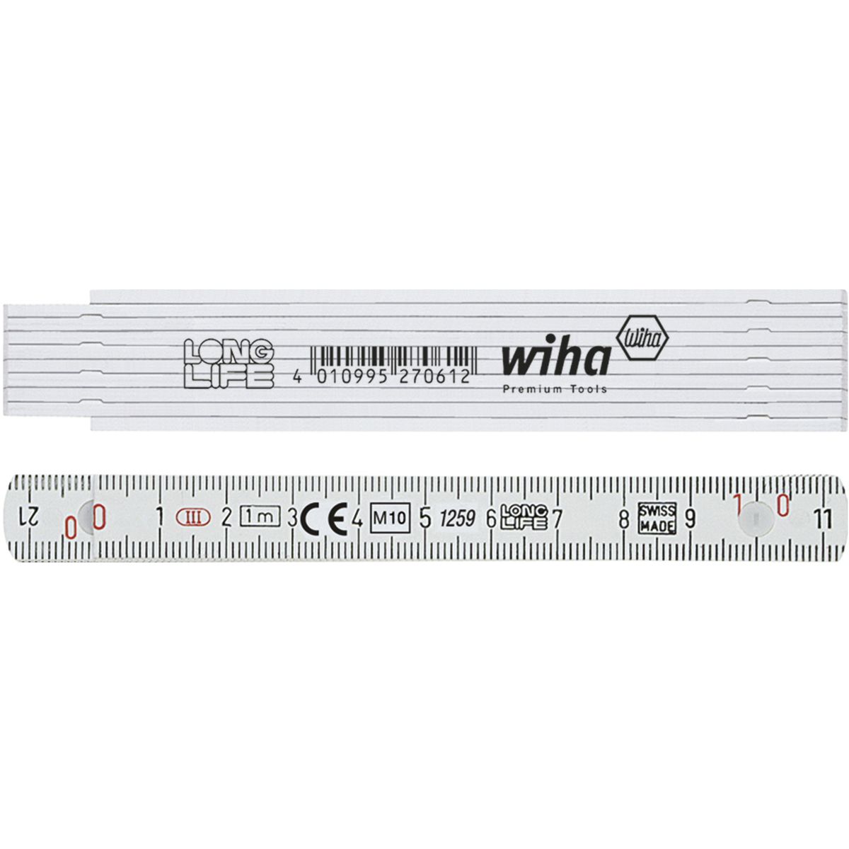 Longlife folding metre rule, 1 m, metric WIHA