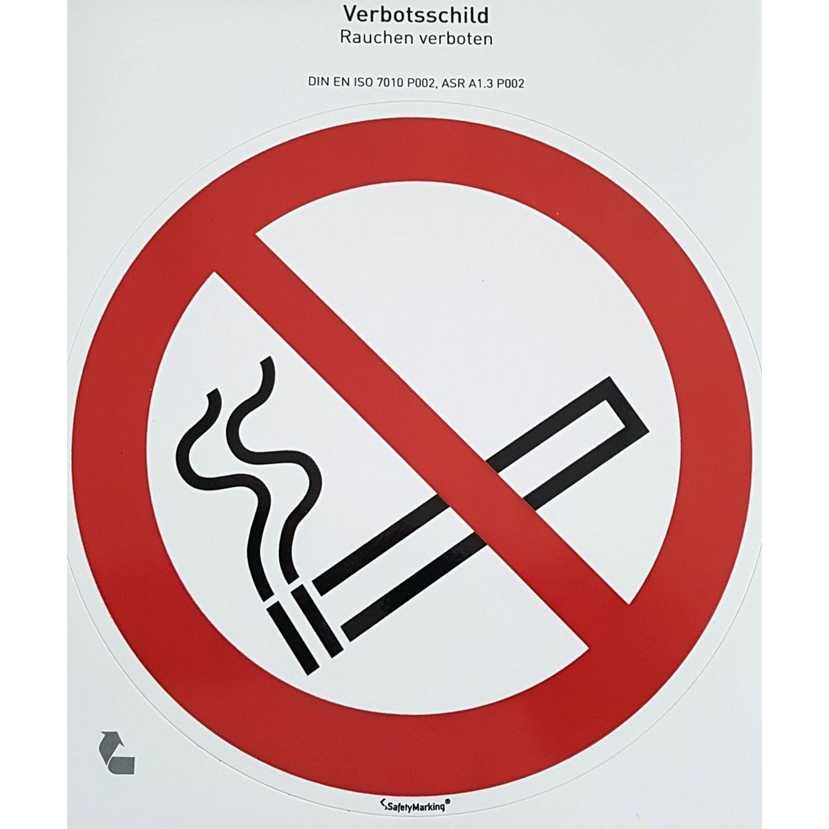Verbotsschild Ø200mm   Folie Rauchen verboten