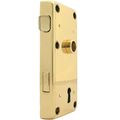 Brass Rim lock DIN 81311 D, Le/Out keyhole